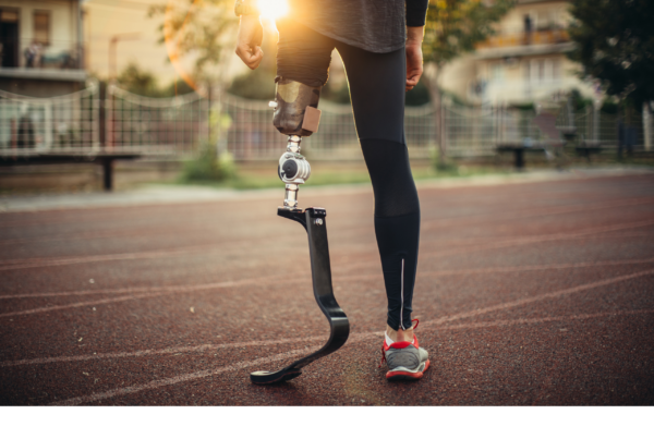 Sportblade training op de atletiekbaan.